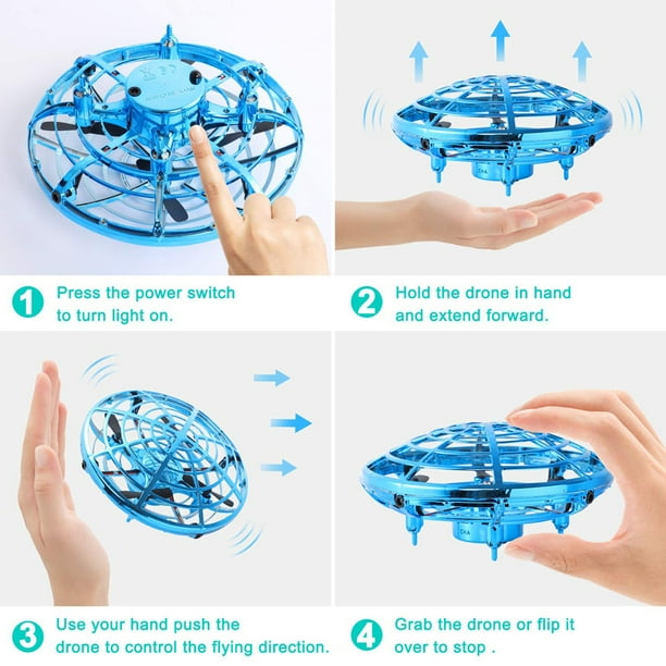 HAND CONTROLLED Details about / LOT OF 2 MINI DRONE QUAD INDUCTION LEVITATION UFO FLYING TOY